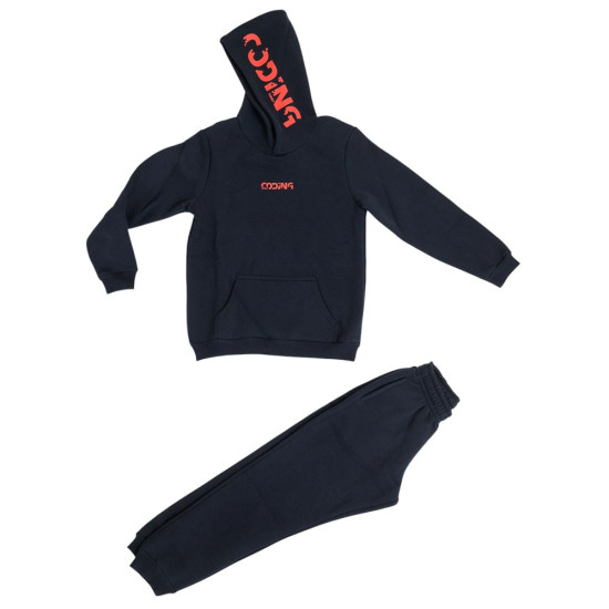 Target Παιδικές φόρμες σετ Hoodie & Cuffed Fleece Pants ''Coding''